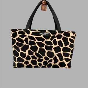 Vintage 1990s Kate Spade Giraffe Print Mini Bag